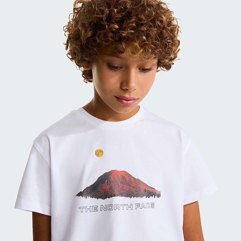 Boys Mountain Night Relaxed TShirt TNF TNF White ALT4
