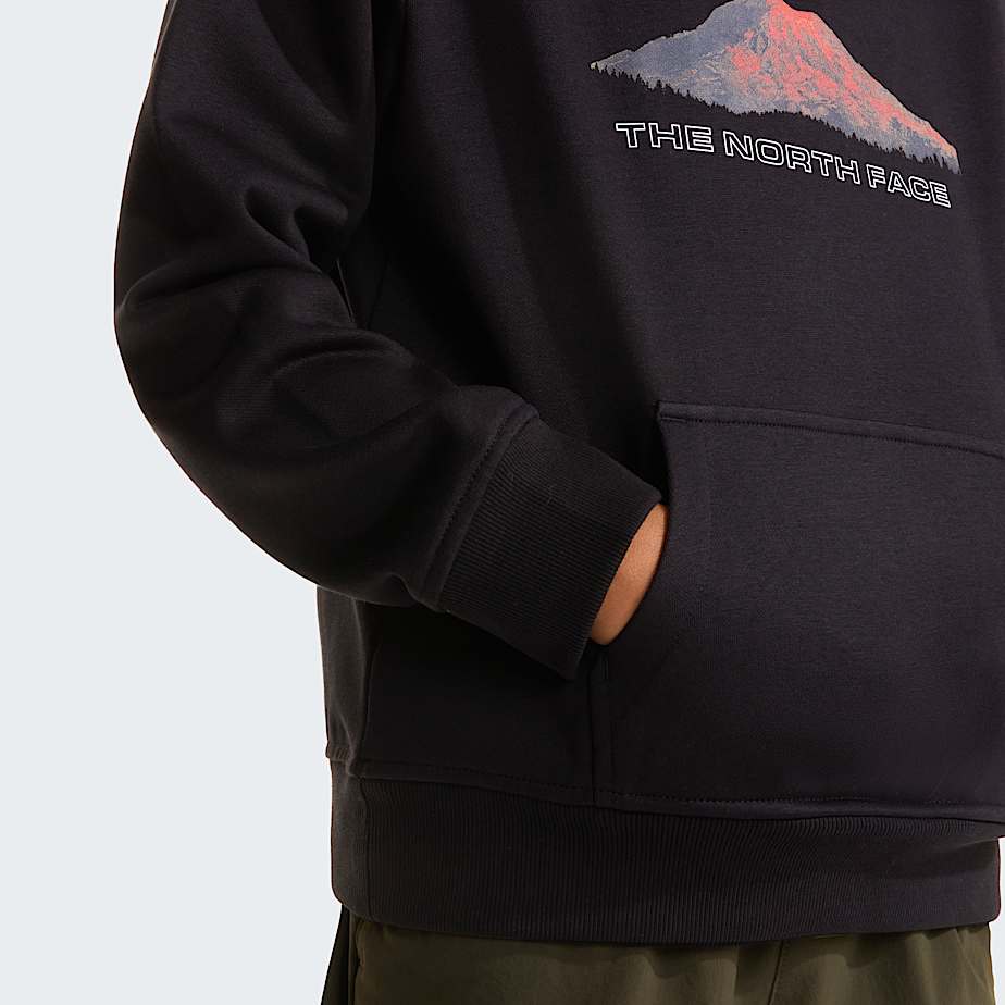 Mountain Night Relaxed Hoodie Boy TNF TNF Black ALT5
