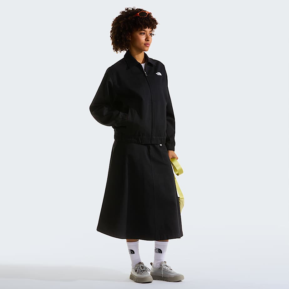 Womens Twill Collared Jacket TNF TNF Black ALT1