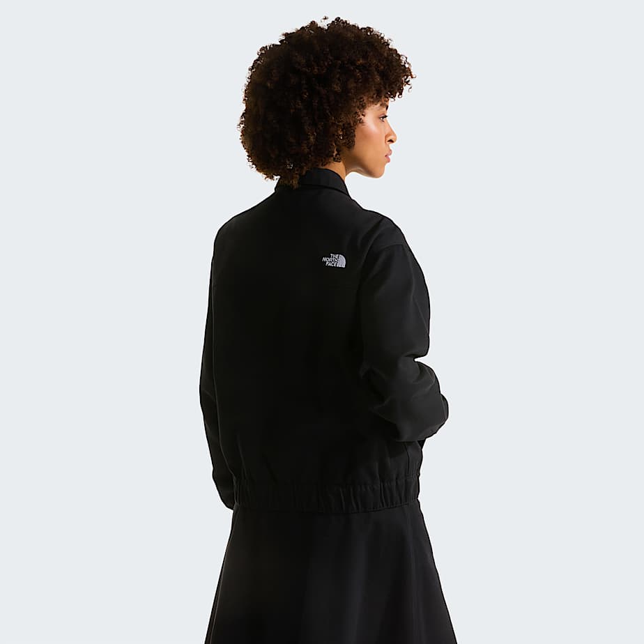Womens Twill Collared Jacket TNF TNF Black ALT3
