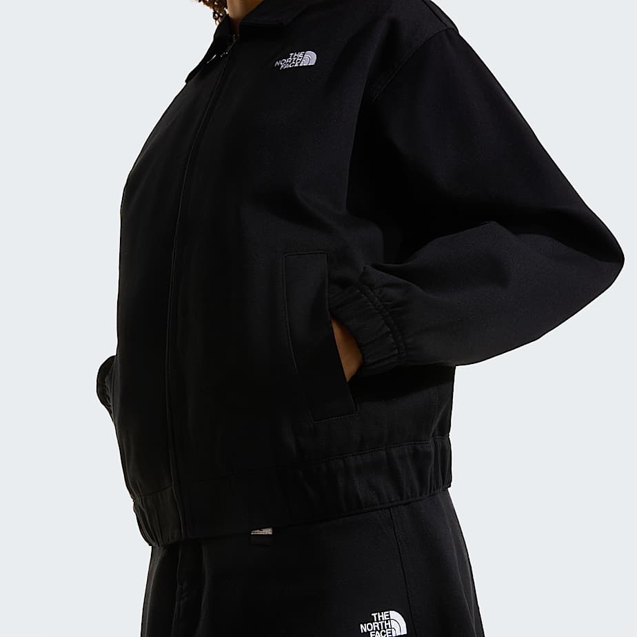 Womens Twill Collared Jacket TNF TNF Black ALT7
