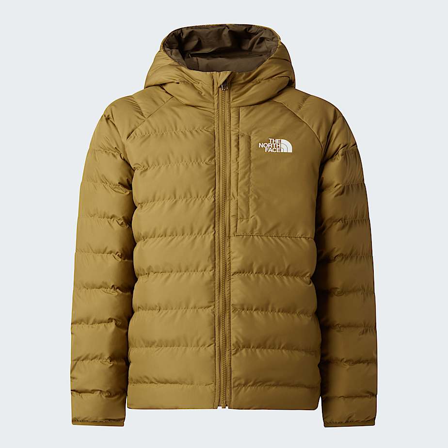 Boys Reversible Perrito Jacket TNF CedarNew Taupe Green ALT20