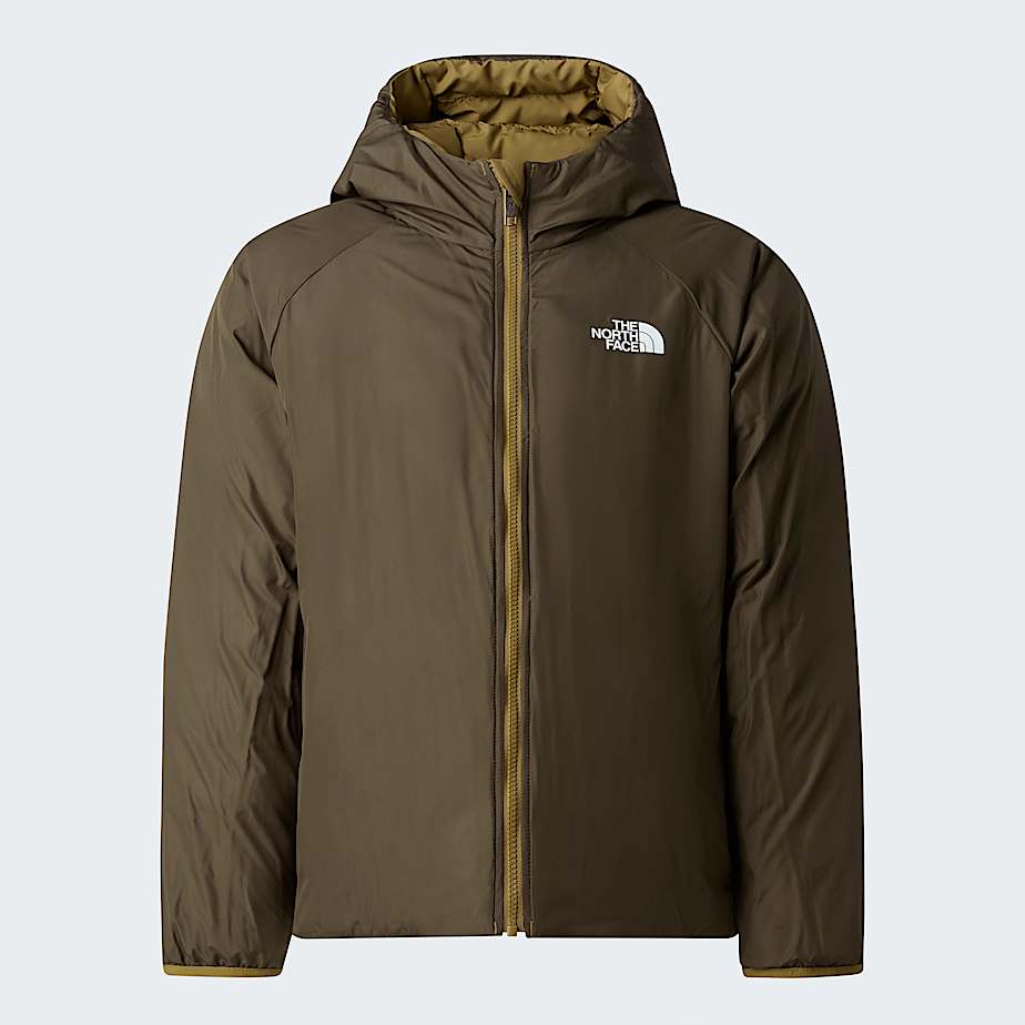 Boys Reversible Perrito Jacket TNF CedarNew Taupe Green ALT22