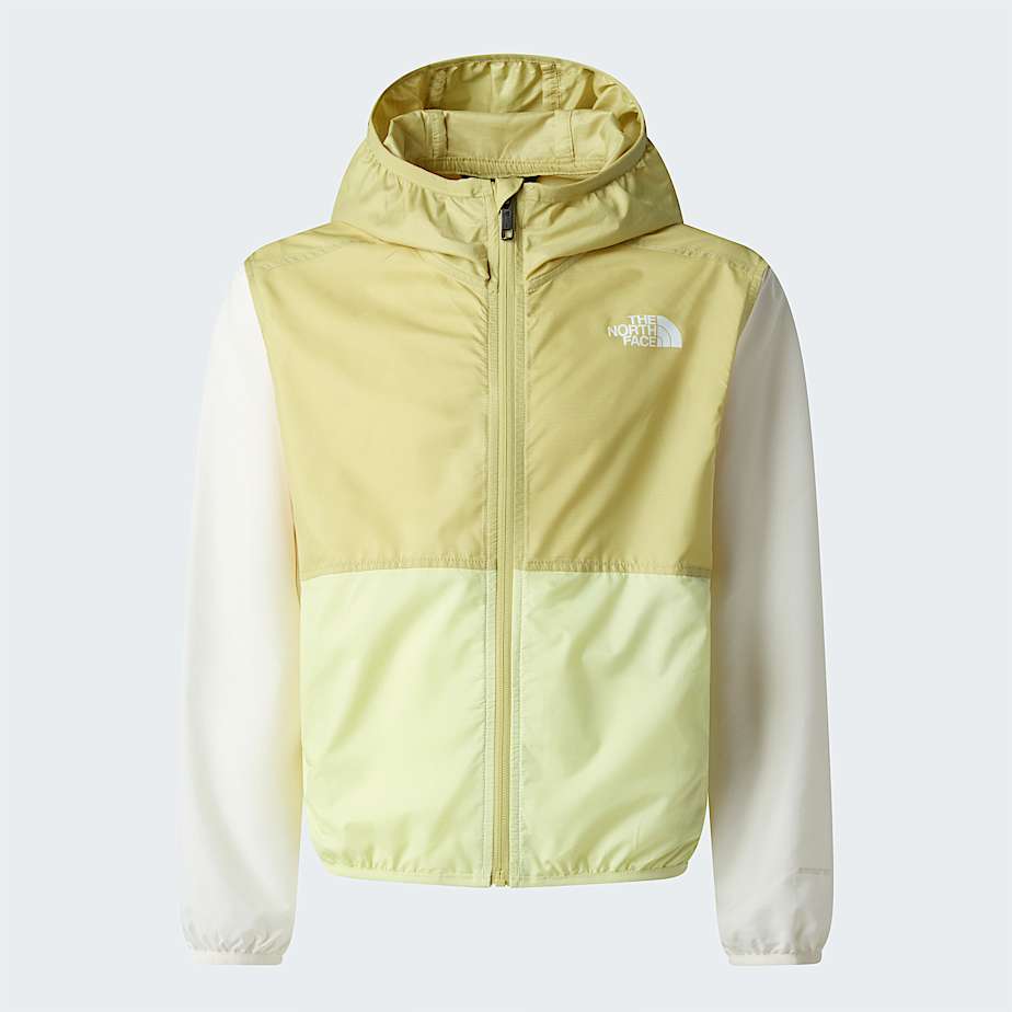 Girls Cyclone Wind Jacket TNF Lemon MistPearWhite Dune ALT20