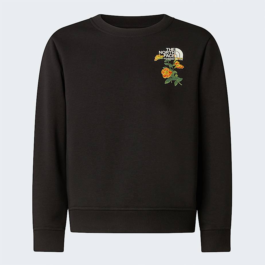 Girls Flora Relaxed Sweatshirt TNF TNF Black ALT20