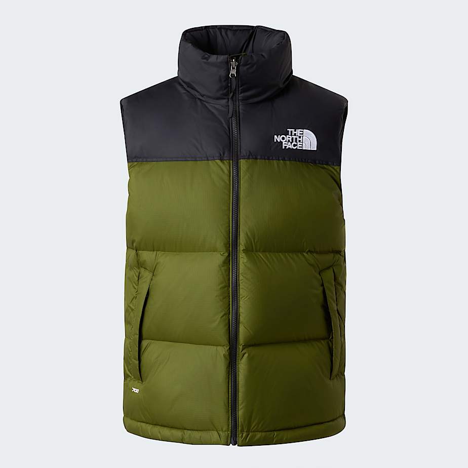 Mens 1996 Retro Nuptse Gilet TNF Woodland GreenTNF Black ALT20