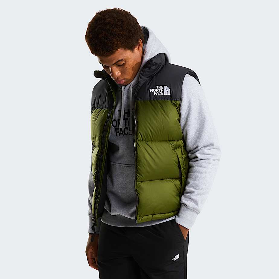 Mens 1996 Retro Nuptse Gilet TNF Woodland GreenTNF Black ALT4