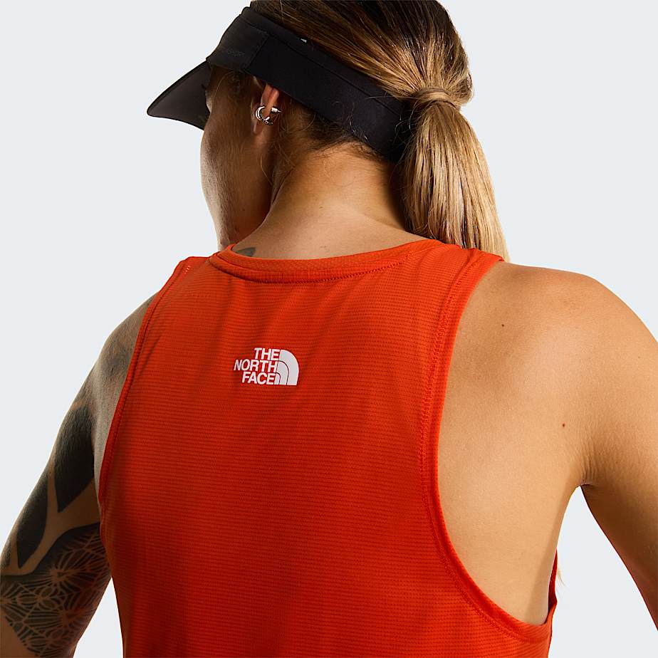 Canotta da corsa Summit High Trail da donna TNF Lava Red ALT5