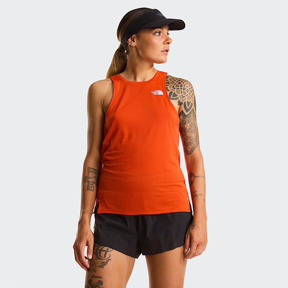 Canotta da corsa Summit High Trail da donna TNF Lava Red HERO