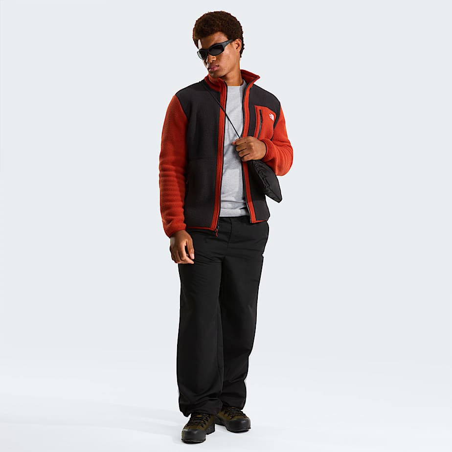 Mens Yumiori FullZip Fleece Jacket TNF TNF BlackEmber SoilIron Clay ALT1