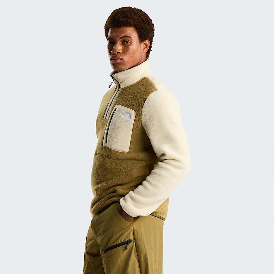 Yumiorifleecejas met kwartrits voor heren TNF CedarDesert StoneNew Taupe Green ALT2