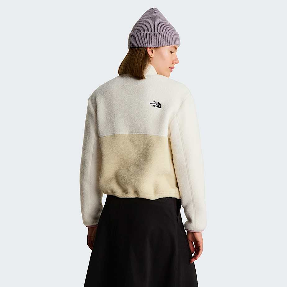 Yumiorifleecejas met kwartrits voor dames TNF Desert StoneWhite DuneMetal Pink ALT3