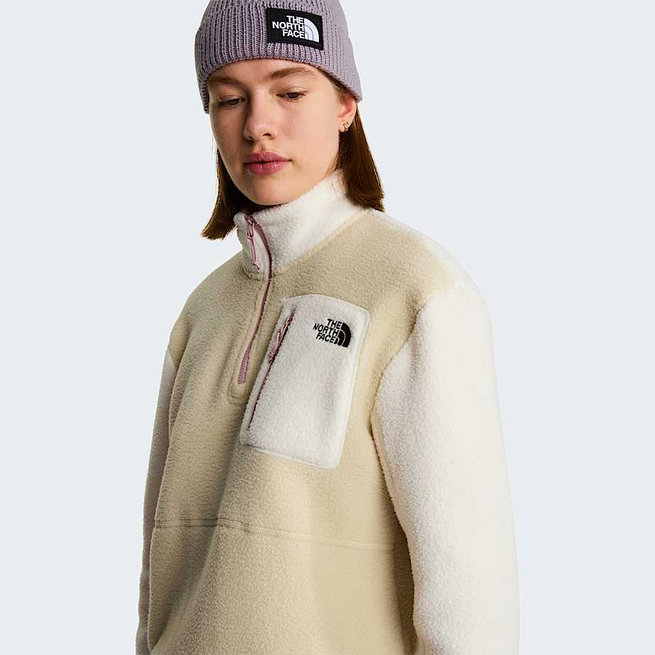 Yumiorifleecejas met kwartrits voor dames TNF Desert StoneWhite DuneMetal Pink ALT4