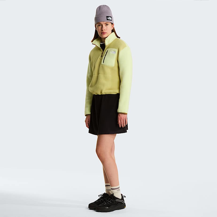 Womens Yumiori 14 Zip Fleece Jacket TNF PearLemon MistCedar ALT1
