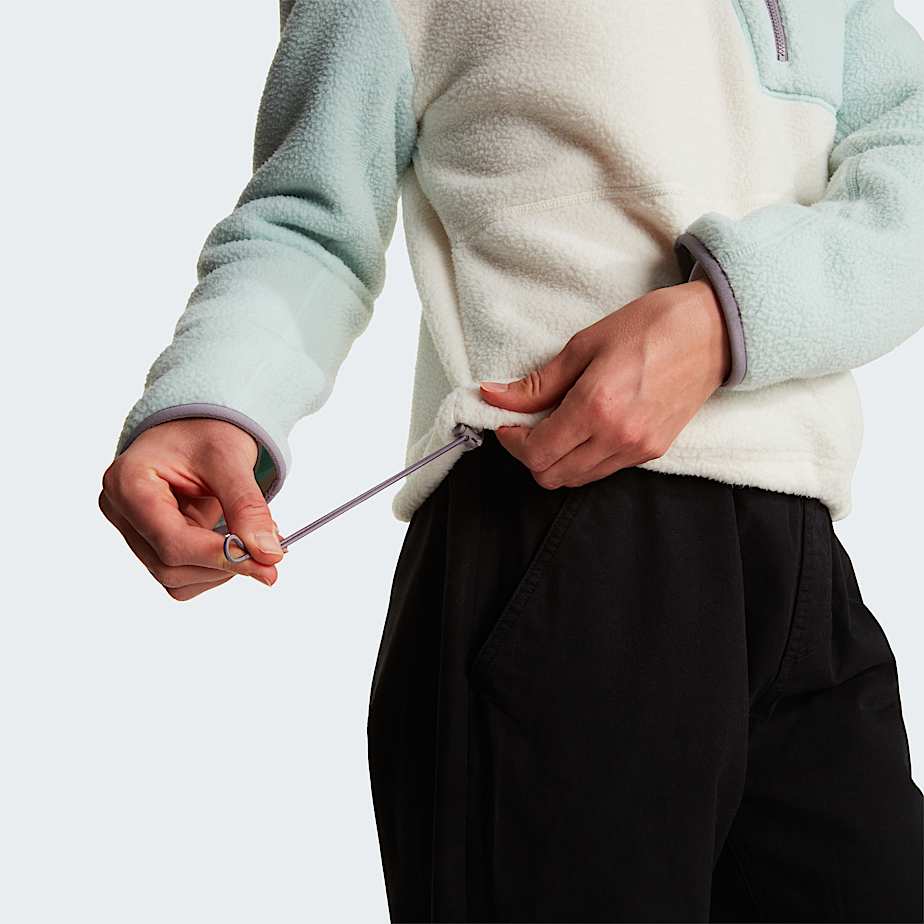 Yumiorifleecejas met kwartrits voor dames TNF White DuneOpal FrostTranscendent Grey ALT5