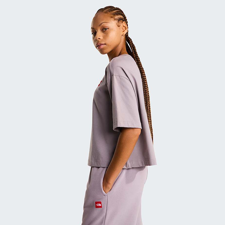 Tshirt Red Box Boxy para mulher TNF Transcendent Grey ALT2