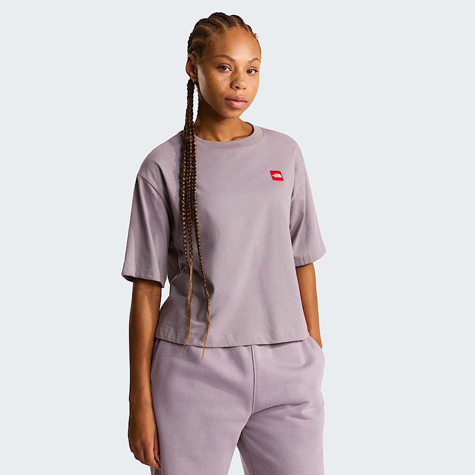 Tshirt Red Box Boxy para mulher TNF Transcendent Grey HERO