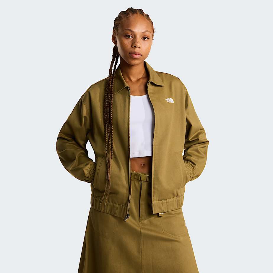 Women's Twill Collared Jacket - 5