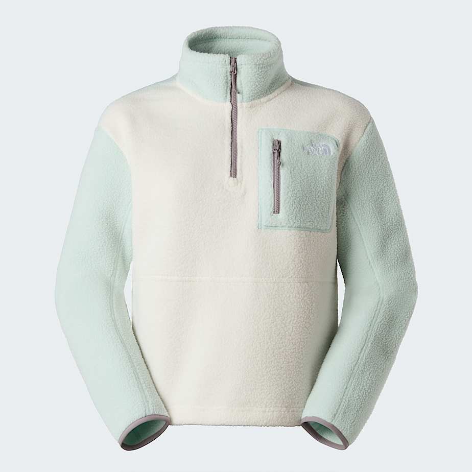 Yumiorifleecejas met kwartrits voor dames TNF White DuneOpal FrostTranscendent Grey ALT20