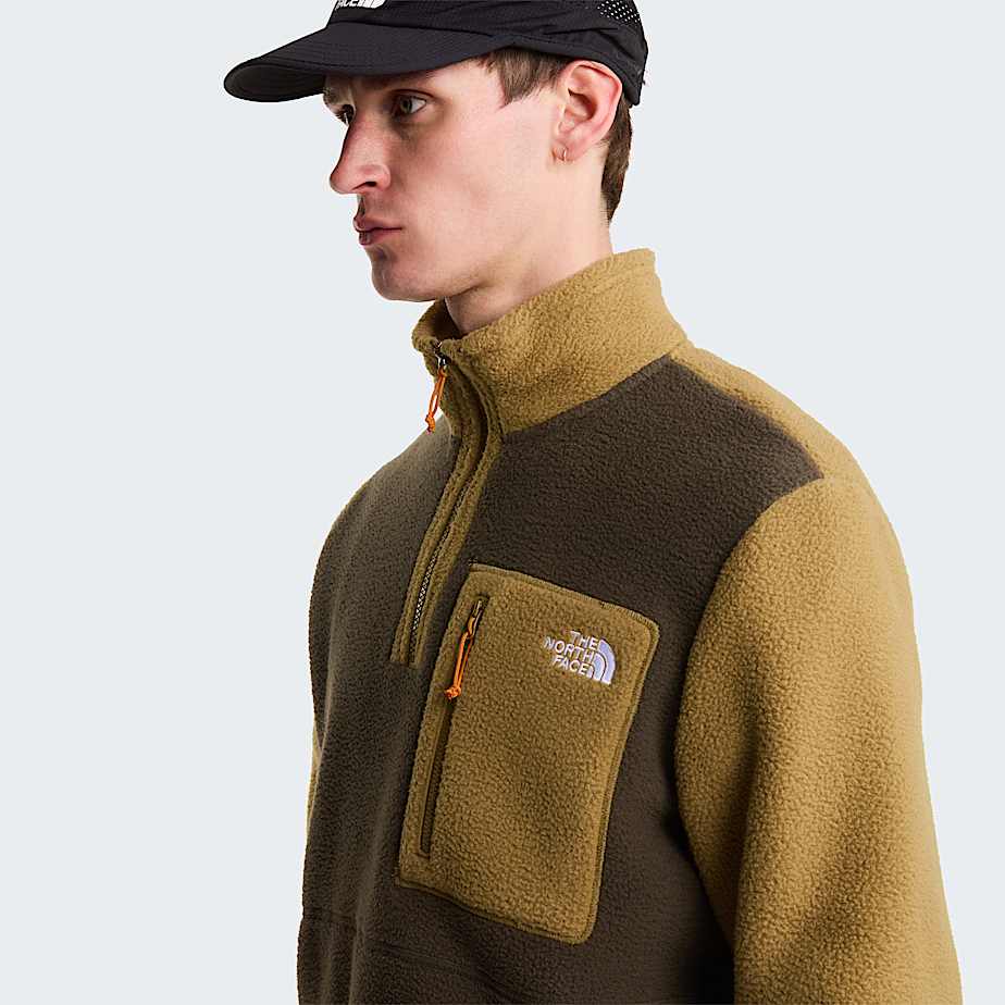 Yumiori Fleecejacke mit 14langem RV fr Herren TNF New Taupe GreenCedarDust Orange ALT4