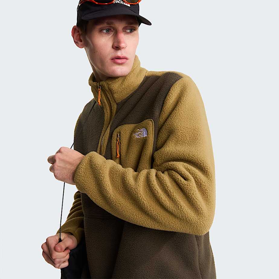 Yumiori Fleecejacke mit 14langem RV fr Herren TNF New Taupe GreenCedarDust Orange ALT5