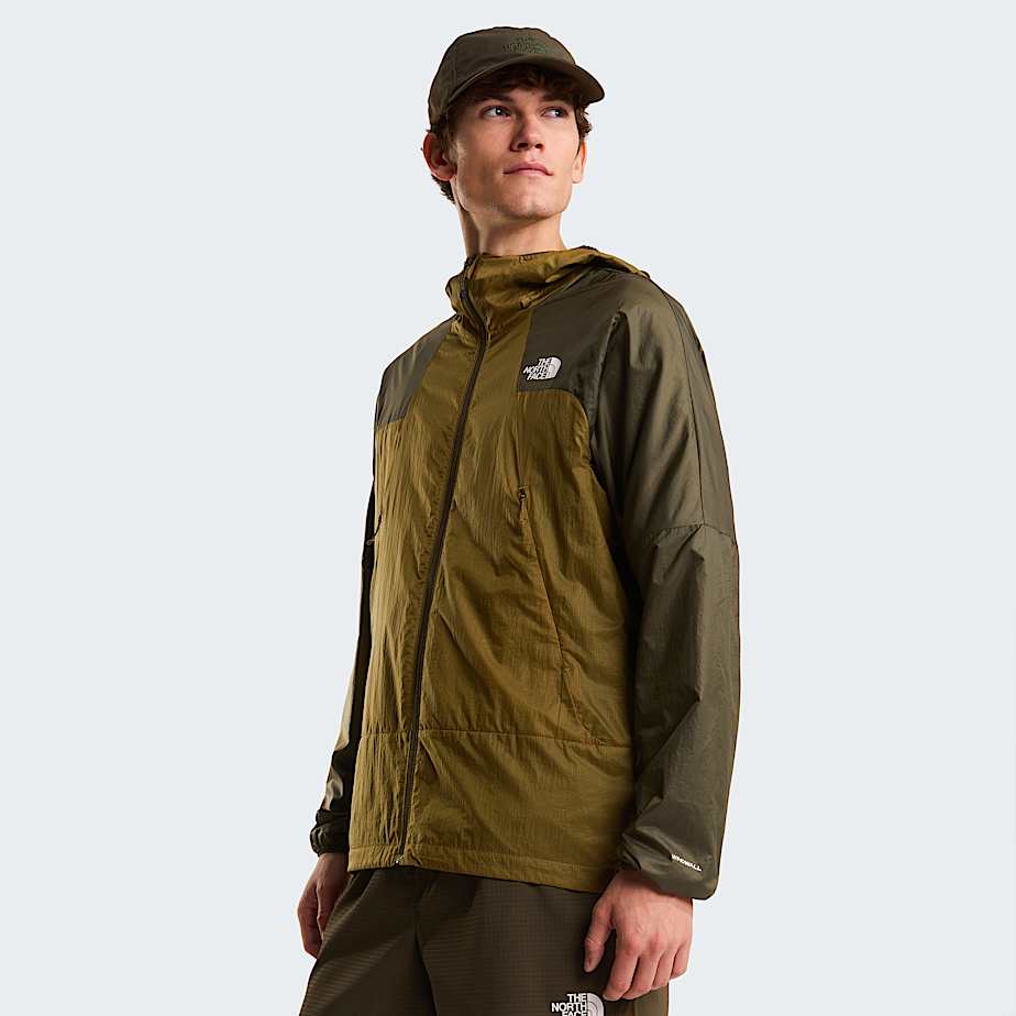 Mens Ridgelite FUTUREFLEECE Wind Jacket TNF CedarNew Taupe Green HERO