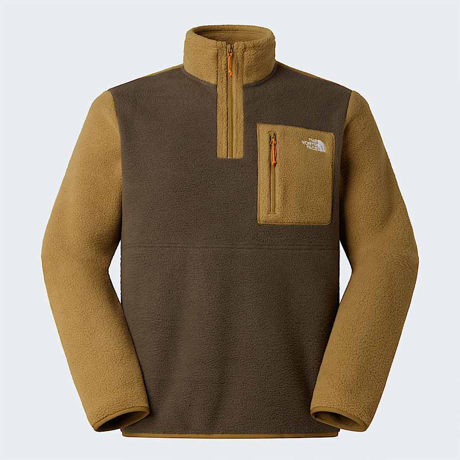 Yumiori Fleecejacke mit 14langem RV fr Herren TNF New Taupe GreenCedarDust Orange ALT20