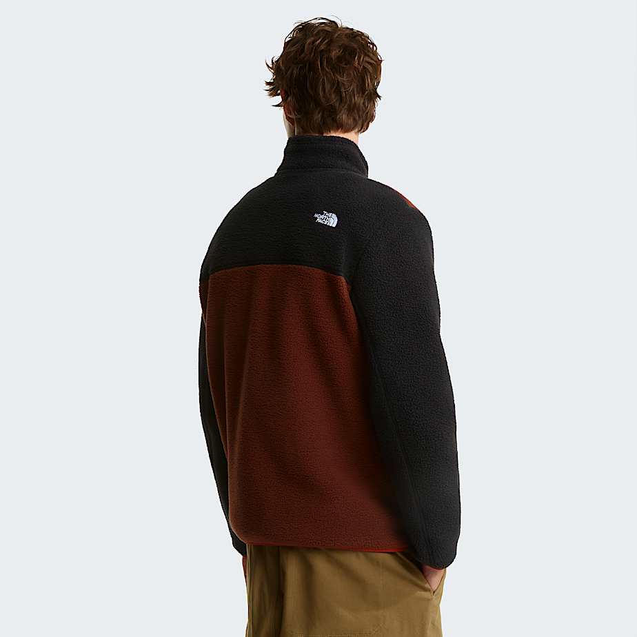 Giacca in pile Yumiori con cerniera a 14 da uomo TNF Ember SoilTNF BlackIron Clay ALT3