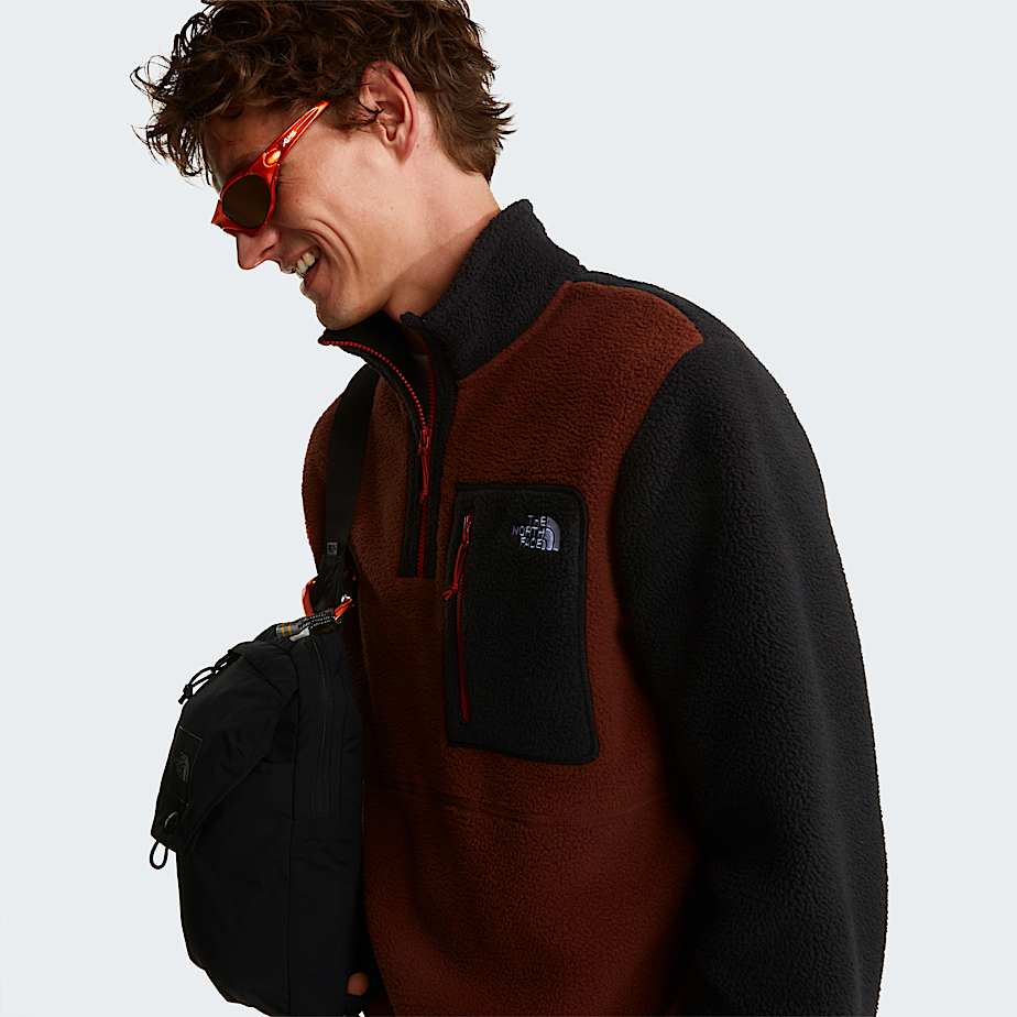 Giacca in pile Yumiori con cerniera a 14 da uomo TNF Ember SoilTNF BlackIron Clay ALT5