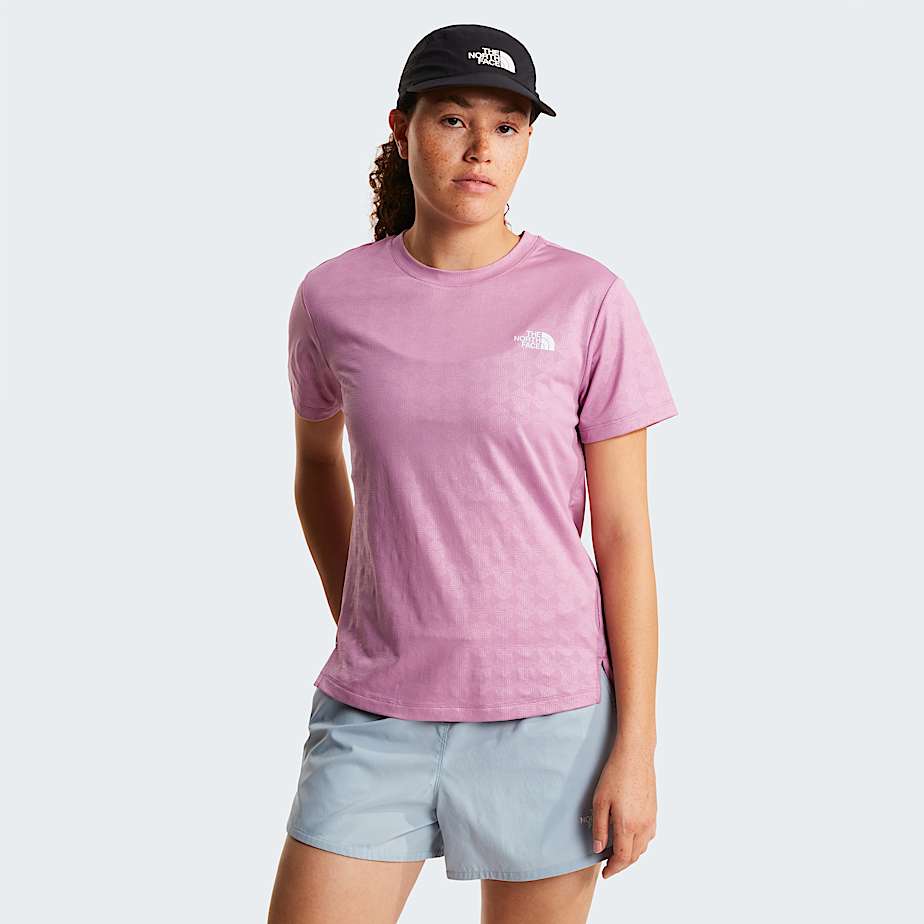 Womens Flex Geo Embossed Regular TShirt TNF Hushed Lavender HERO