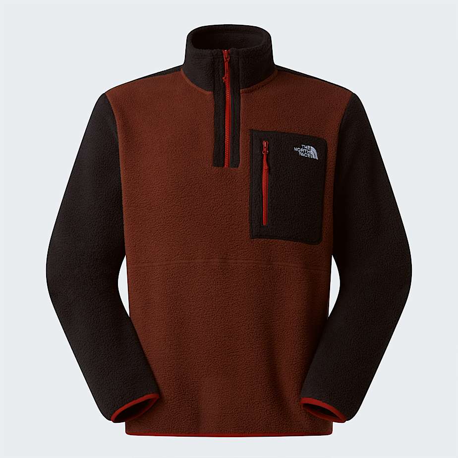 Giacca in pile Yumiori con cerniera a 14 da uomo TNF Ember SoilTNF BlackIron Clay ALT20