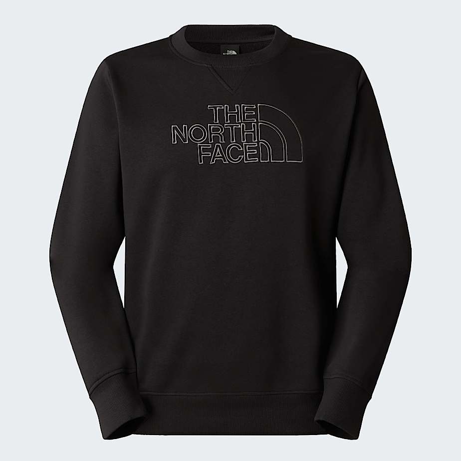 Mens Drew Peak Light Sweatshirt TNF TNF BlackAnthracite Grey ALT20
