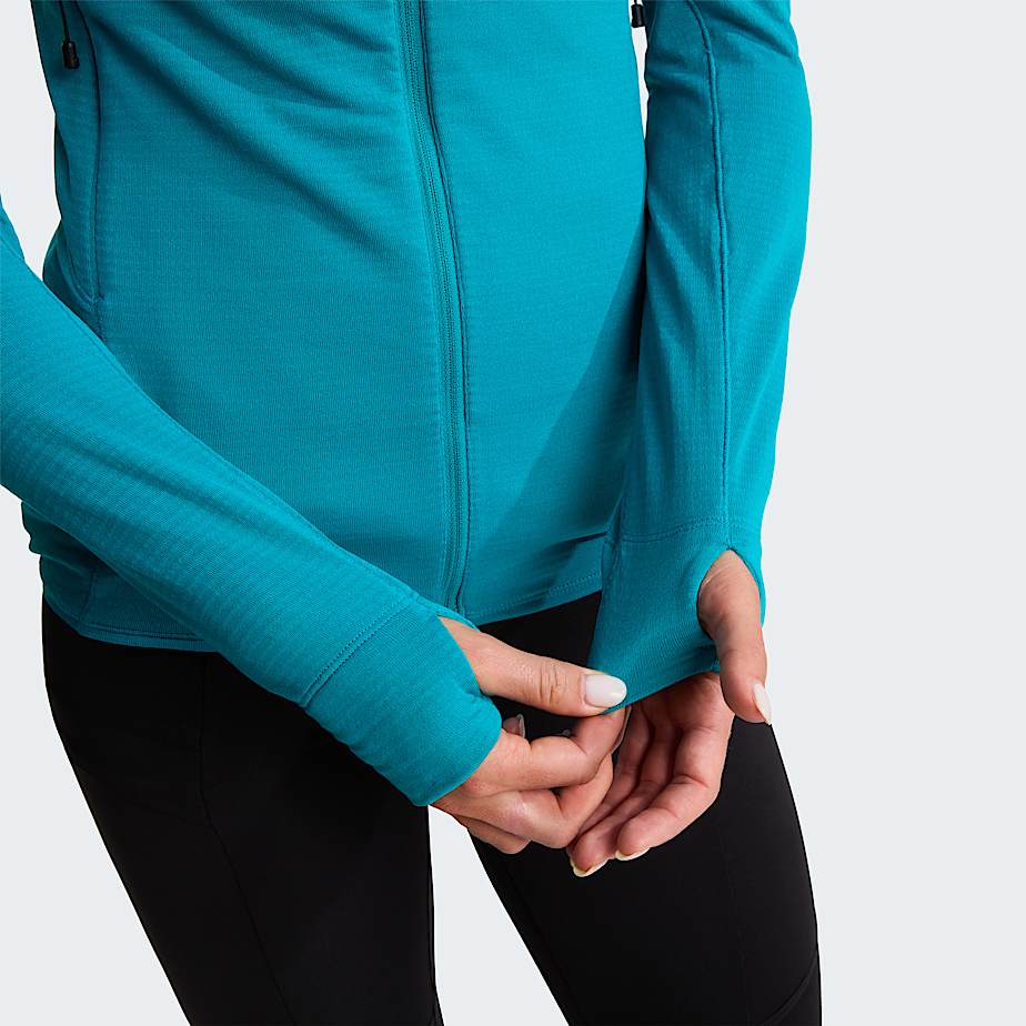 Giacca con cappuccio Bolt Polartec Power Grid da donna TNF Deep Teal ALT10