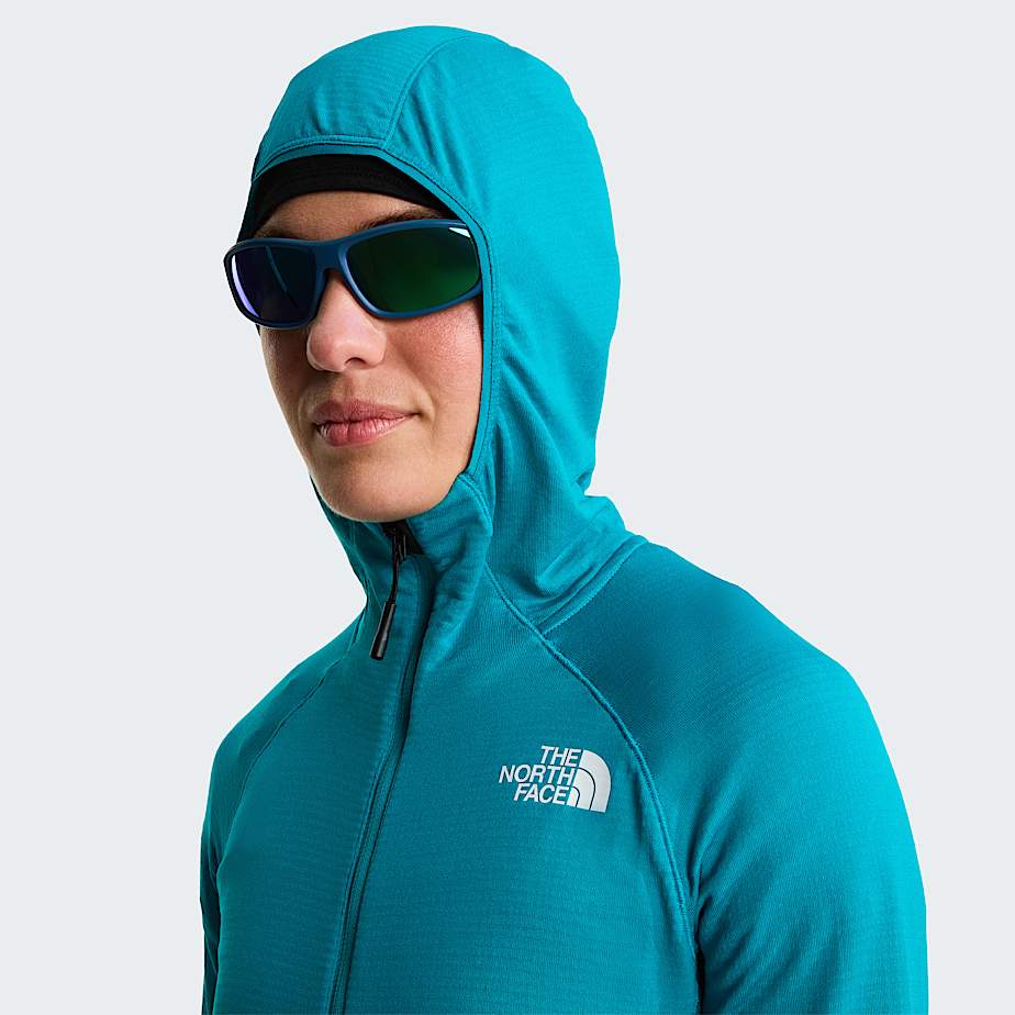 Giacca con cappuccio Bolt Polartec Power Grid da donna TNF Deep Teal ALT7