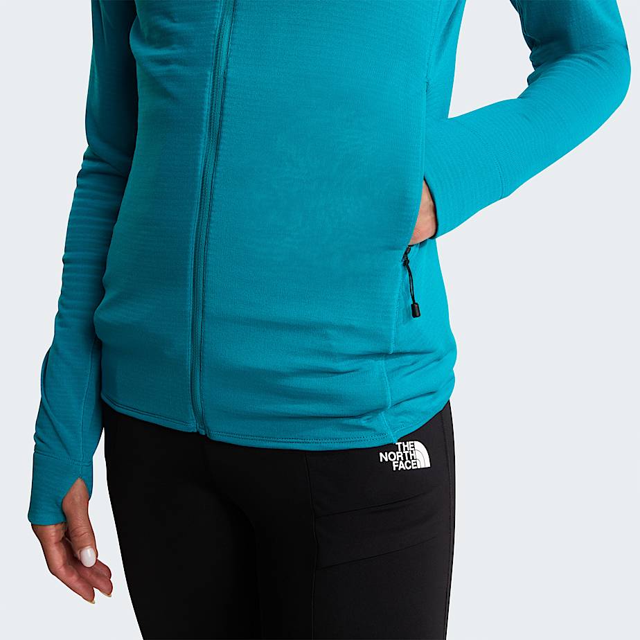 Giacca con cappuccio Bolt Polartec Power Grid da donna TNF Deep Teal ALT8