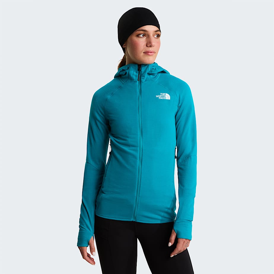 Giacca con cappuccio Bolt Polartec Power Grid da donna TNF Deep Teal HERO