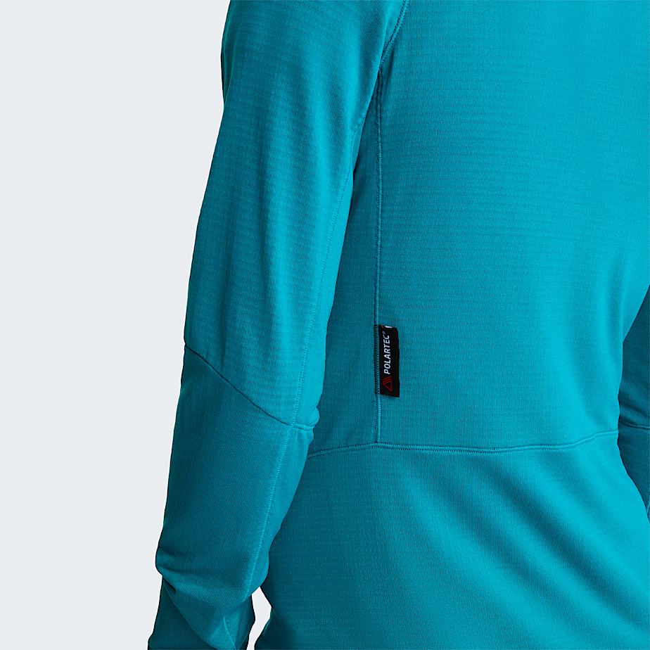 Giacca con cappuccio Bolt Polartec Power Grid da donna TNF Deep Teal ALT9