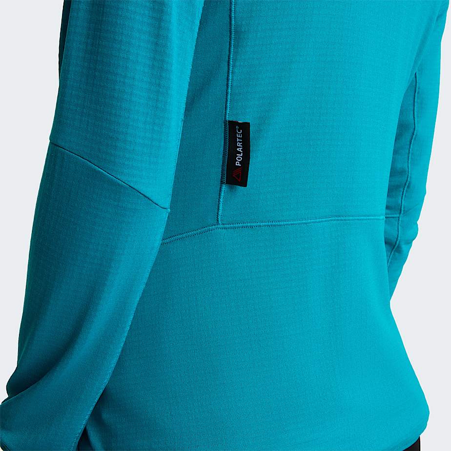 Giacca con cappuccio Bolt Polartec Power Grid da donna TNF Deep Teal ALT10