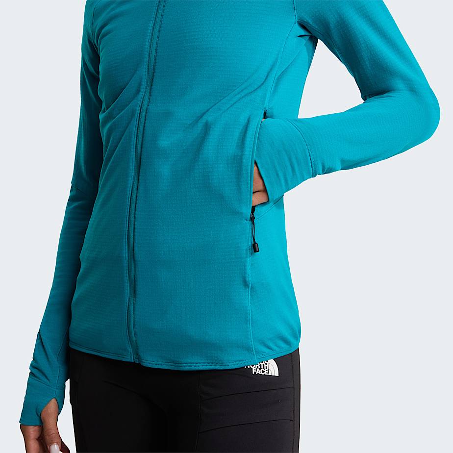 Giacca con cappuccio Bolt Polartec Power Grid da donna TNF Deep Teal ALT8