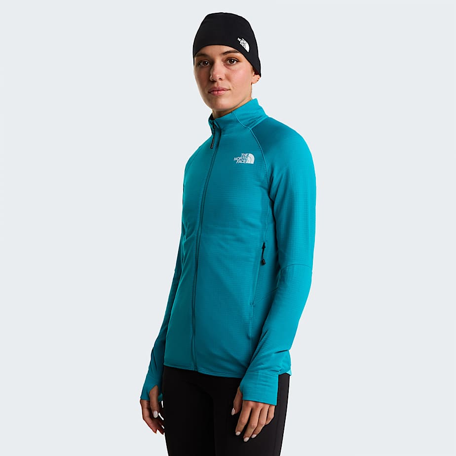 Giacca con cappuccio Bolt Polartec Power Grid da donna TNF Deep Teal HERO