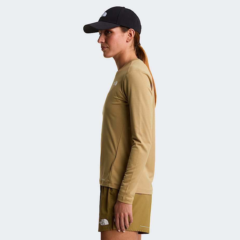 Womens Shadow LongSleeve TShirt TNF Kelp Tan ALT2