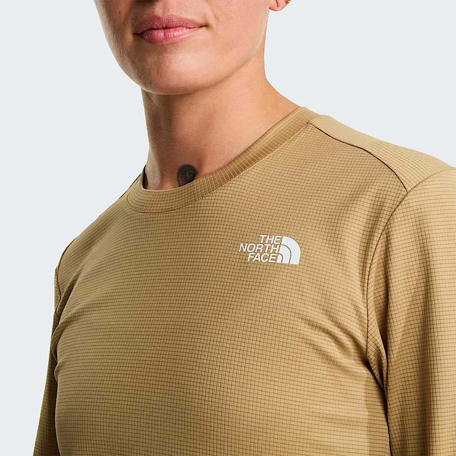 Womens Shadow LongSleeve TShirt TNF Kelp Tan ALT4