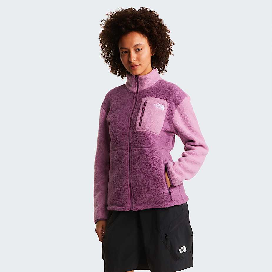 Yumiori Fleecejacke mit durchgehendem RV fr Damen TNF Chroma PurpleHushed LavenderChroma Purple HERO