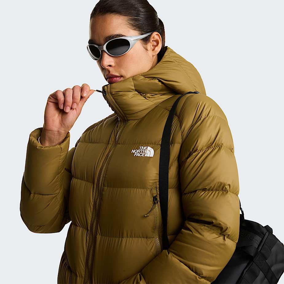 Womens Hyalite Down Hooded Jacket TNF Cedar ALT7