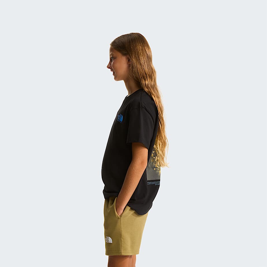 Girls Flora Relaxed TShirt TNF TNF Black ALT3