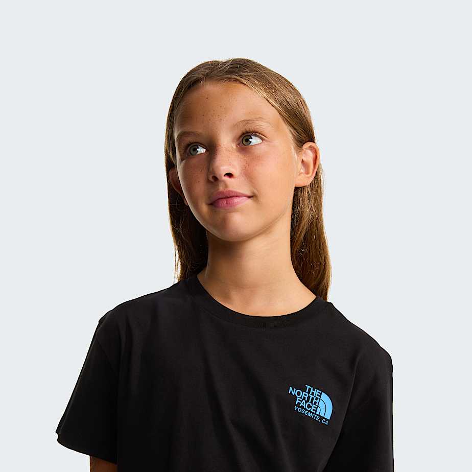 Girls Flora Relaxed TShirt TNF TNF Black ALT4