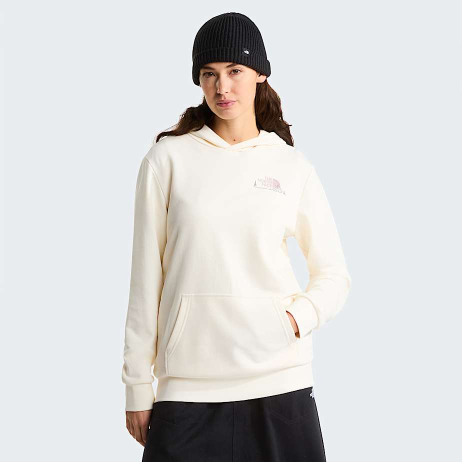 Womens Monte Regular Graphic Hoodie TNF White Dune ALT1