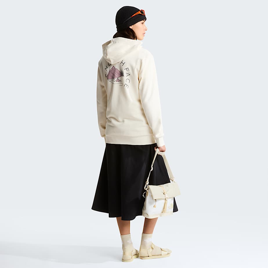 Womens Monte Regular Graphic Hoodie TNF White Dune ALT2