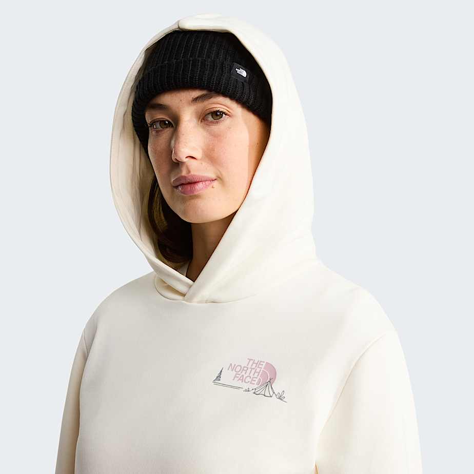 Womens Monte Regular Graphic Hoodie TNF White Dune ALT4