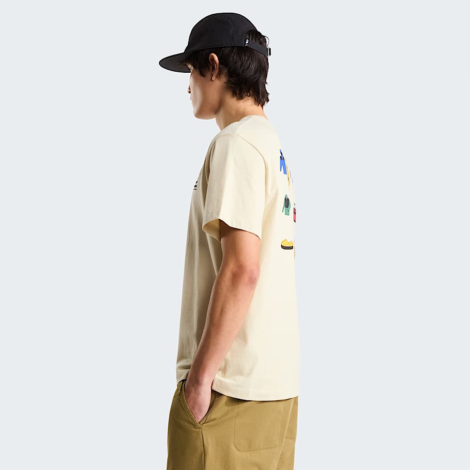 Mens Icon Celebration Regular Graphic TShirt TNF Desert Stone ALT3